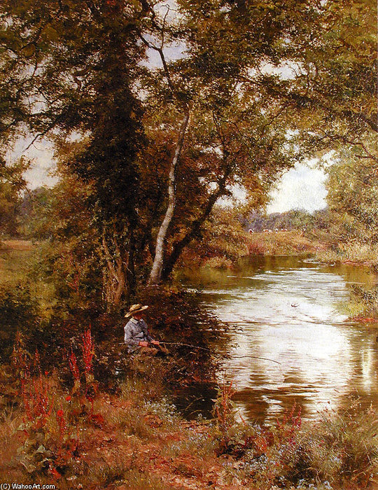 Order Paintings Reproductions Fishing by Edward Wilkins Waite (1854-1924, United Kingdom) | ArtsDot.com