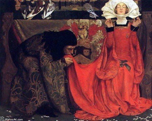 Buy Museum Art Reproductions The Pale Complexion Of True Love by Eleanor Fortescue Brickdale (1872-1945, United Kingdom) | ArtsDot.com