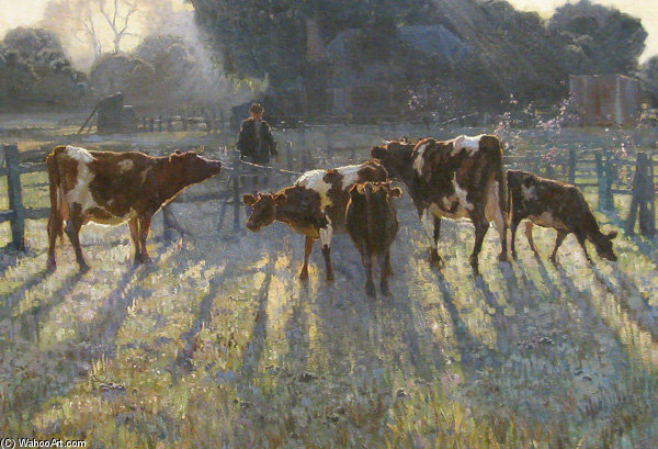 Order Paintings Reproductions Spring Frost - by Elioth Gruner (1882-1939, New Zealand) | ArtsDot.com