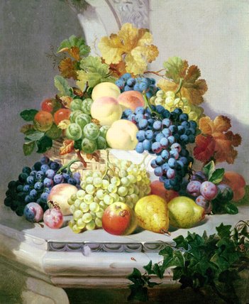 Order Art Reproductions Still Life With Grapes And Pears by Eloise Harriet Stannard (1829-1915, United Kingdom) | ArtsDot.com
