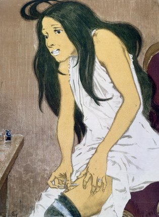 Order Artwork Replica A Drug Addict Injecting Herself by Eugène Samuel Grasset (1845-1917, Switzerland) | ArtsDot.com