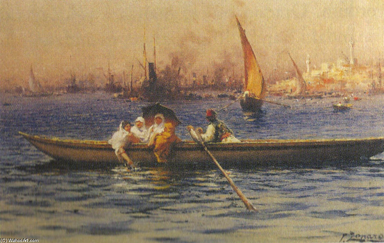 Order Paintings Reproductions Boat by Fausto Zonaro (1854-1929, Austria) | ArtsDot.com