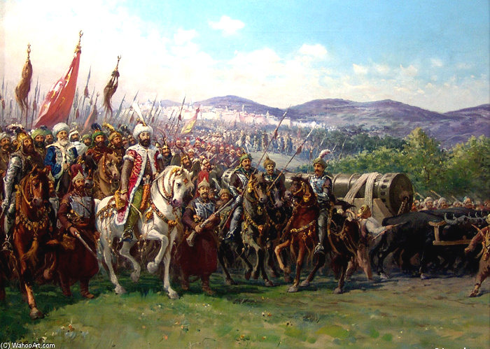 Buy Museum Art Reproductions Mehmet Ii Conquering Constantinople by Fausto Zonaro (1854-1929, Austria) | ArtsDot.com