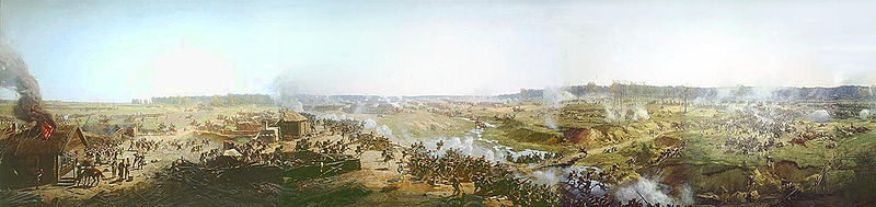 Order Oil Painting Replica Panorama Of Moscow Battle - by Francois Flameng (1856-1923, France) | ArtsDot.com