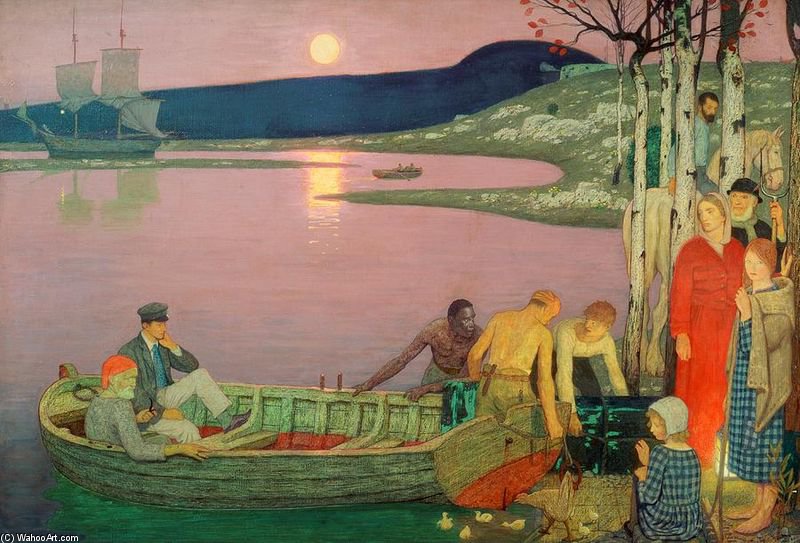 Order Art Reproductions The Call Of The Sea by Frederick Cayley Robinson (1862-1927, United Kingdom) | ArtsDot.com