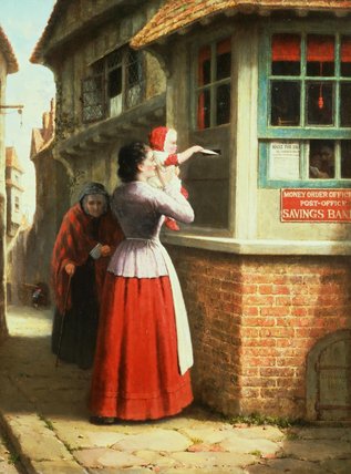 Buy Museum Art Reproductions Posting A Letter by Frederick Daniel Hardy (1827-1911, United Kingdom) | ArtsDot.com