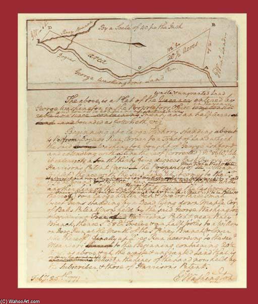 Order Art Reproductions Washington, George, President. Autograph Manuscript Signed by Frederick William Jackson (1843-1942, United States) | ArtsDot.com