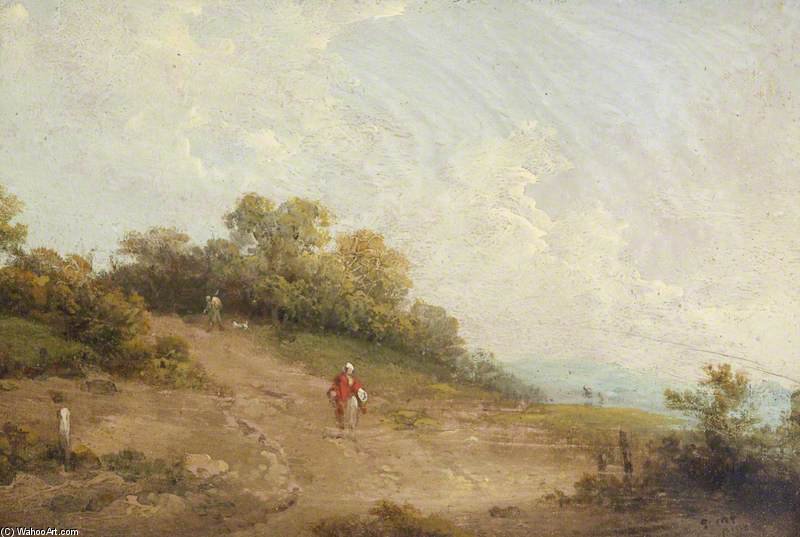Buy Museum Art Reproductions A Sandy Track by George Morland (1763-1804, United Kingdom) | ArtsDot.com