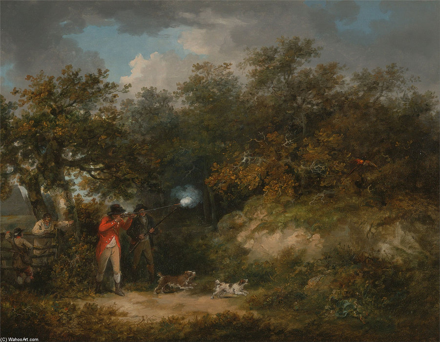 Order Art Reproductions Pheasant Shooting by George Morland (1763-1804, United Kingdom) | ArtsDot.com