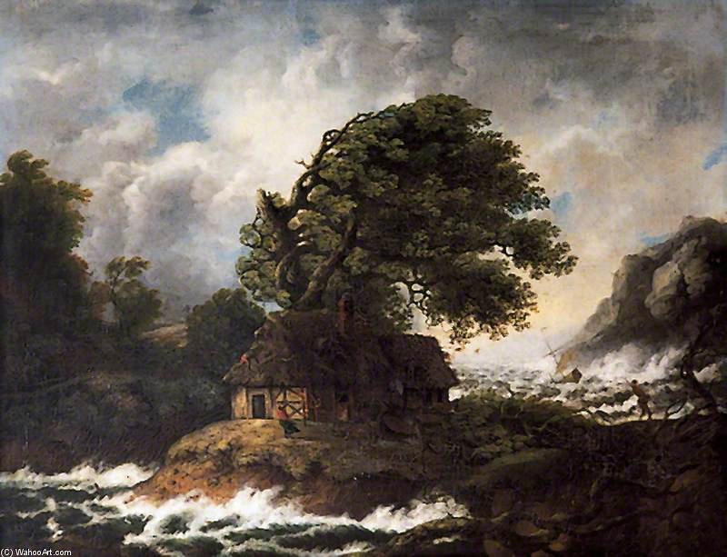 Order Oil Painting Replica Rocky Shore Scene With A Ship Foundering by George Smith (1713-1776, United Kingdom) | ArtsDot.com