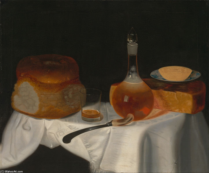 Order Oil Painting Replica Still Life Of Bread, Butter And Cheese by George Smith (1713-1776, United Kingdom) | ArtsDot.com
