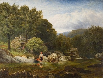Order Oil Painting Replica On The River Lledr by George Vicat Cole (1833-1893, United Kingdom) | ArtsDot.com
