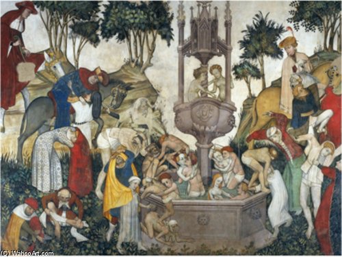Order Paintings Reproductions The Fountain Of Youth by Giacomo Jaquerio (1375-1453, Italy) | ArtsDot.com