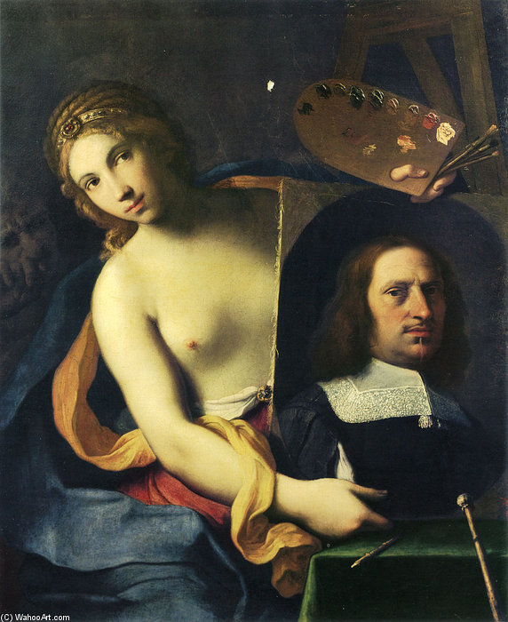Order Art Reproductions Allegory Of Painting by Giovanni Domenico Cerrini (1609-1681, Italy) | ArtsDot.com