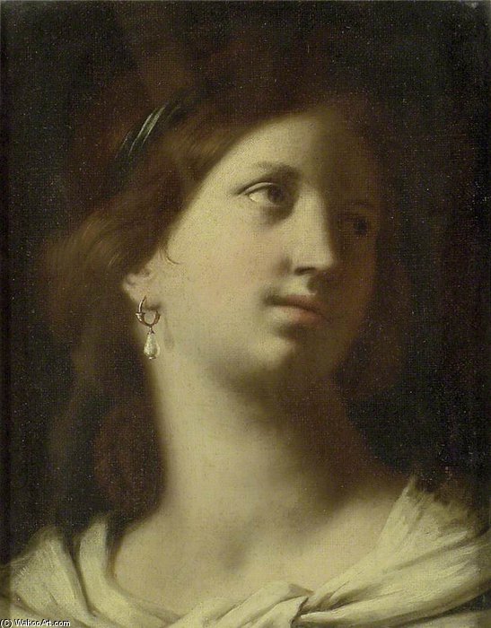 Buy Museum Art Reproductions The Head Of St Catherine by Giovanni Domenico Cerrini (1609-1681, Italy) | ArtsDot.com