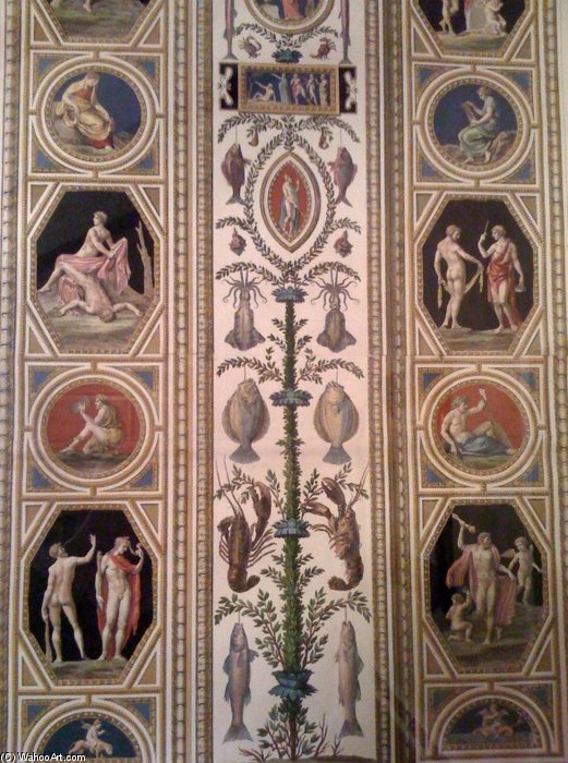 Order Art Reproductions Detail Of A Pilaster Of The Raphael`s Loggia by Giovanni Volpato (1735-1803, Italy) | ArtsDot.com