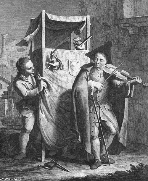 Order Paintings Reproductions Puppet Theatre by Giovanni Volpato (1735-1803, Italy) | ArtsDot.com