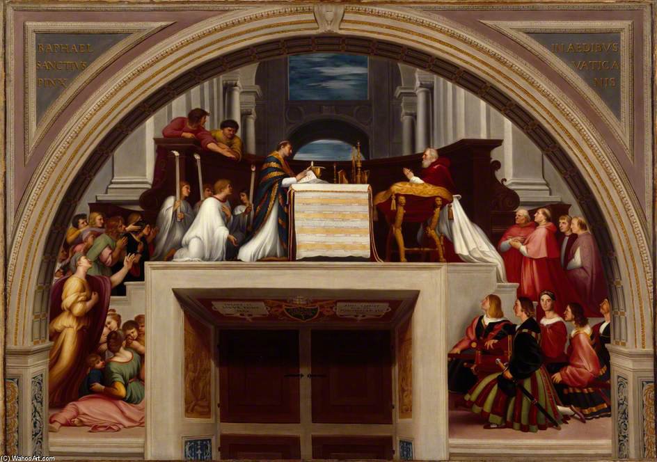 Order Oil Painting Replica Mass At Bolsena by Giuseppe Cades (1750-1799, Italy) | ArtsDot.com