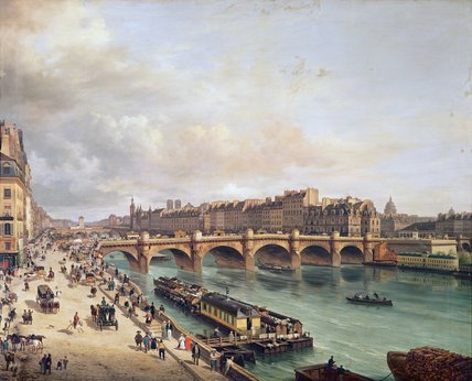 Buy Museum Art Reproductions View Of Pont Neuf,, 1832 by Guiseppe Canella (1788-1847, Italy) | ArtsDot.com