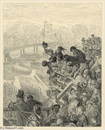 Buy Museum Art Reproductions Oxford And Cambridge Boat Race by Paul Gustave Doré | ArtsDot.com
