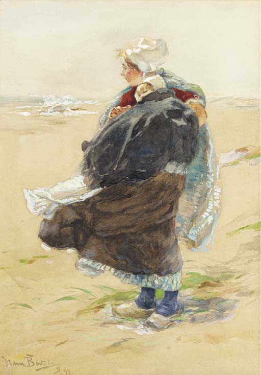 Order Oil Painting Replica A Breezy Day by Hans Von Bartels (1856-1913, Germany) | ArtsDot.com