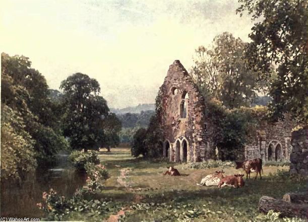 Order Paintings Reproductions Waverley Abbey Near Farnham by Harry Sutton Palmer (1854-1933, United Kingdom) | ArtsDot.com