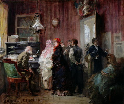 Order Paintings Reproductions Birth, Town Hall Of The 19th Arrondissement by Henri Gervex (1852-1929, France) | ArtsDot.com