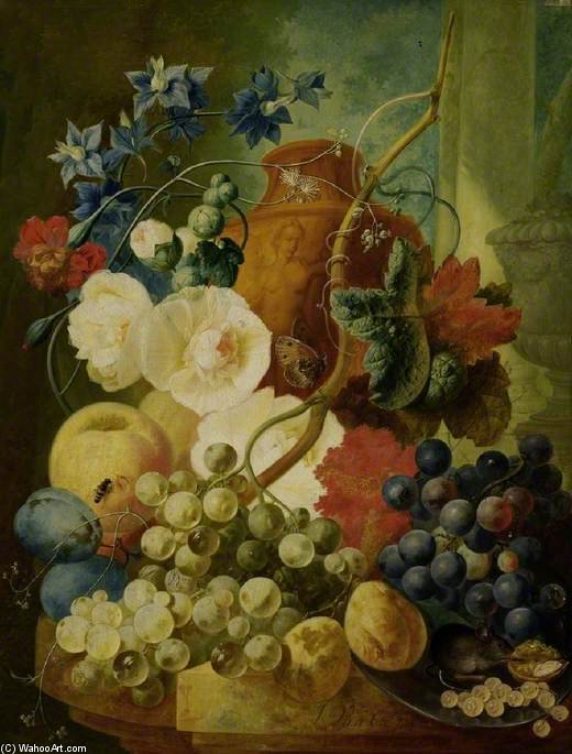 Order Oil Painting Replica Fruit Piece by Jan Van Os (1744-1808, Netherlands) | ArtsDot.com