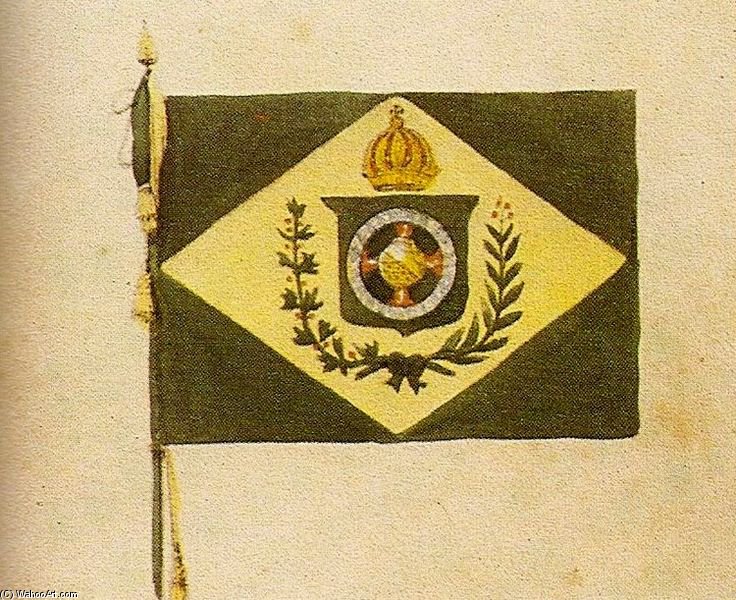 Buy Museum Art Reproductions Brazilian Flag And Flag by Jean Baptiste Debret (1768-1848, France) | ArtsDot.com