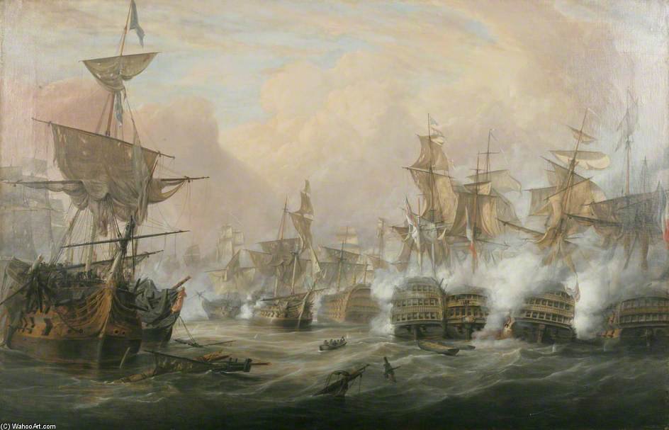 Order Oil Painting Replica The Battle Of Trafalgar by John Christian Schetky (1778-1874, United Kingdom) | ArtsDot.com