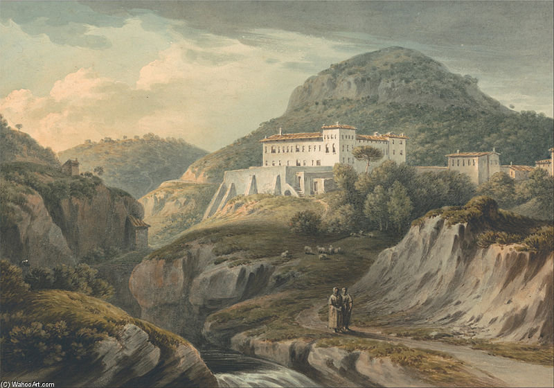 Buy Museum Art Reproductions Convent At Vietri, Near Salerno by John Warwick Smith (1749-1831, United Kingdom) | ArtsDot.com