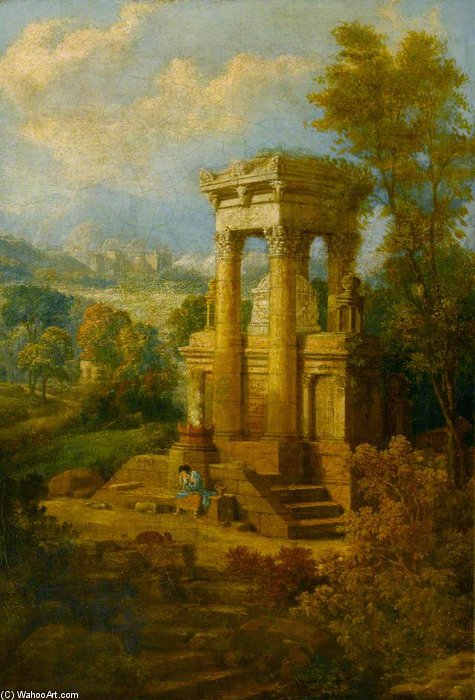 Order Art Reproductions Classical Composition, A Tomb by Joseph Michael Gandy (1771-1843, United Kingdom) | ArtsDot.com