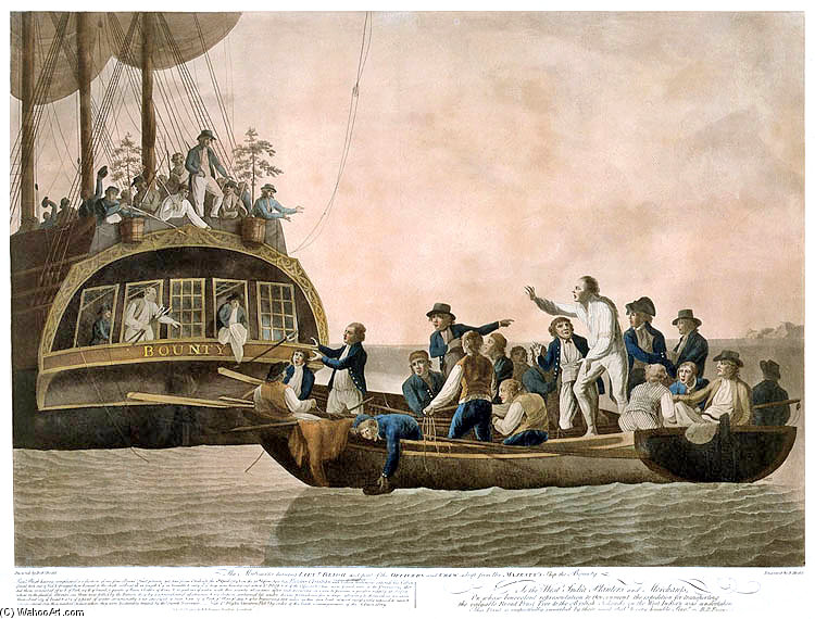 Buy Museum Art Reproductions Mutiny Hms Bounty by Robert Dodd (1748-1815, United Kingdom) | ArtsDot.com