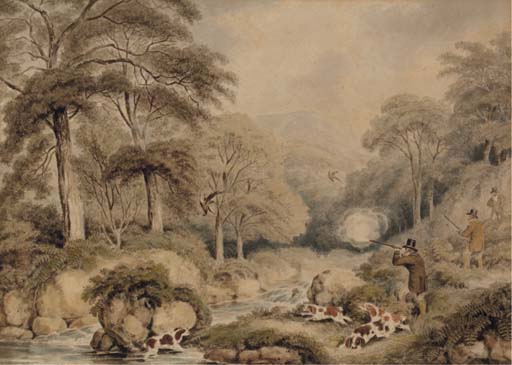 Order Oil Painting Replica A Rough Pheasant Shoot; And A Hare Shoot by Samuel Howitt (1756-1822, United Kingdom) | ArtsDot.com