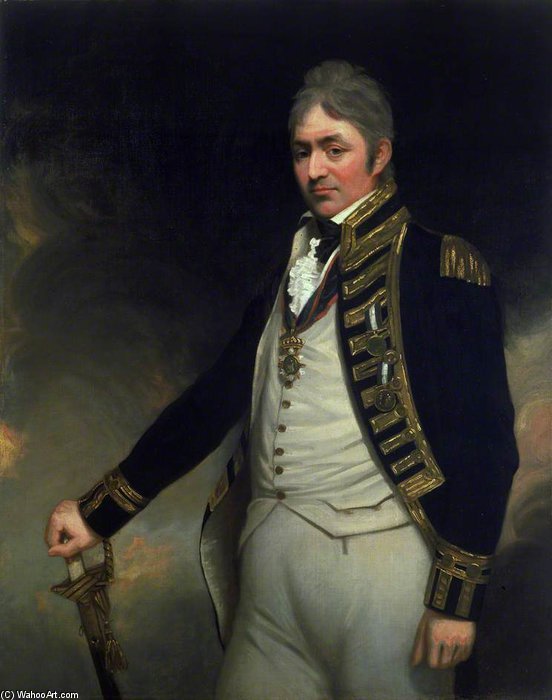 Order Paintings Reproductions Rear-admiral Sir Thomas Troubridge by William Beechey | ArtsDot.com