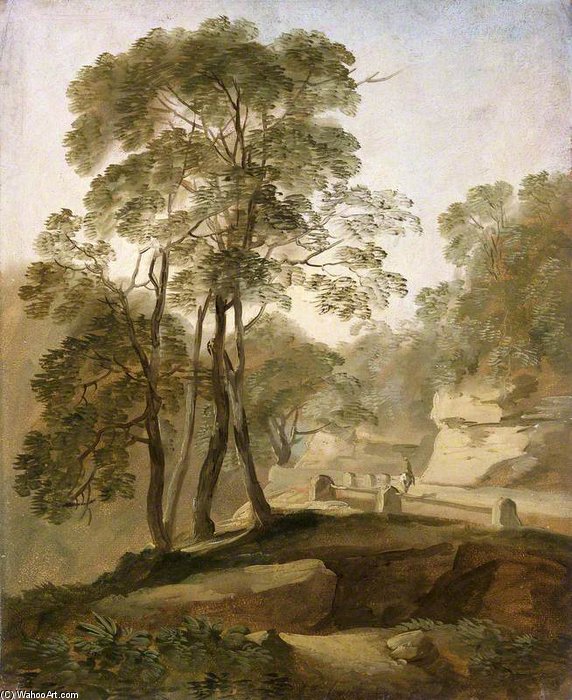 Order Oil Painting Replica Landscape Near Tivoli by Thomas Barker (1769-1847, United States) | ArtsDot.com