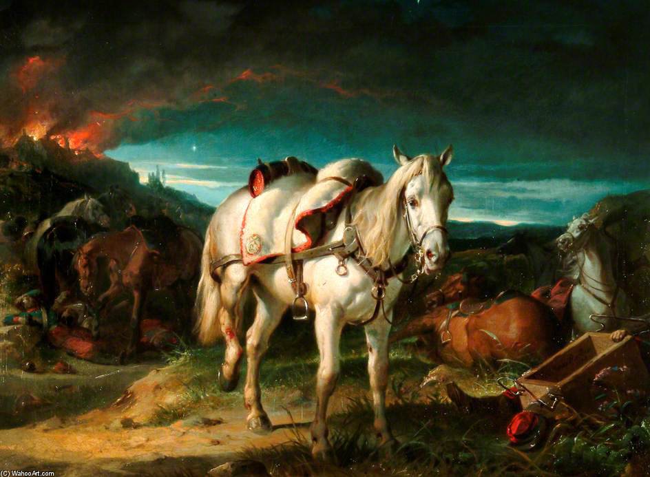 Order Oil Painting Replica Riderless Horse After The Battle Of Sedan by Thomas Barker (1769-1847, United States) | ArtsDot.com