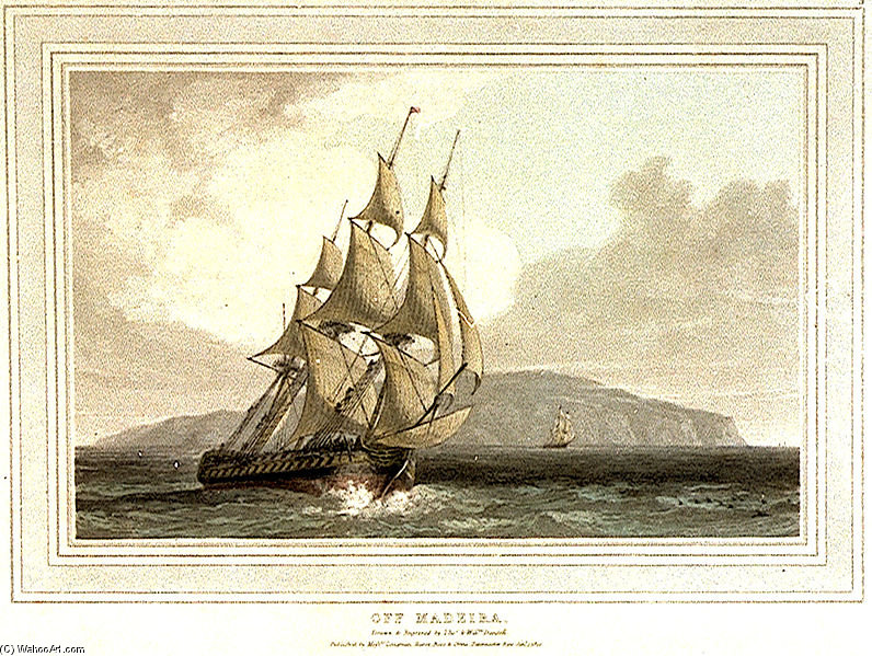 Buy Museum Art Reproductions Off Madeira by Thomas And William Daniell (1769-1837, United Kingdom) | ArtsDot.com