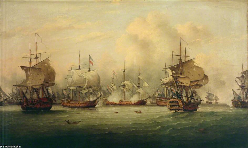 Order Oil Painting Replica The Battle Of The Dogger Bank by Thomas Luny (1759-1837, United Kingdom) | ArtsDot.com
