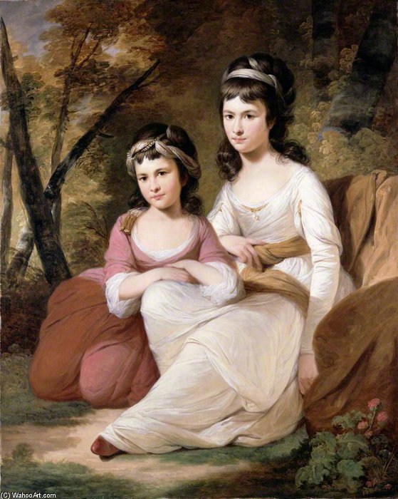 Order Art Reproductions Eliza And Mary Davidson by Tilly Kettle (1735-1786, United Kingdom) | ArtsDot.com