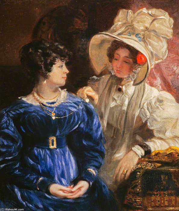 Order Paintings Reproductions Portrait Of Two Women by Andrew Geddes (1783-1844, United Kingdom) | ArtsDot.com