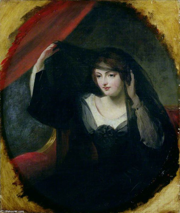 Order Paintings Reproductions Olivia Raising Her Veil by Charles Robert Leslie (1794-1859, United Kingdom) | ArtsDot.com