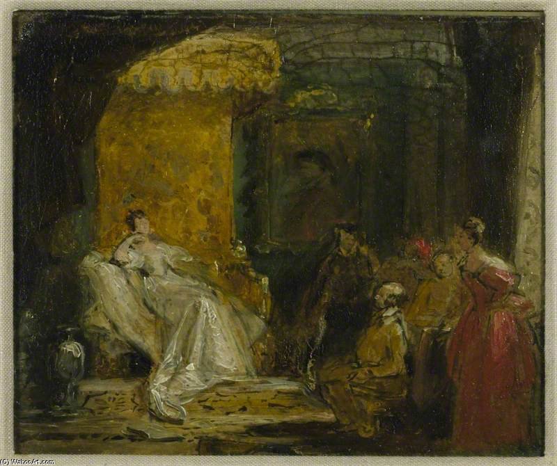Order Art Reproductions Sketch For `sancho Panza In The Apartment Of The Duchess` by Charles Robert Leslie (1794-1859, United Kingdom) | ArtsDot.com