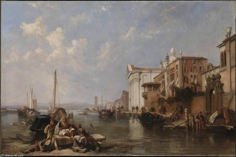 Order Oil Painting Replica The Canal Of The Guidecca, And The Church Of The Gesuati, Venice by Clarkson Frederick Stanfield (1793-1867, United Kingdom) | ArtsDot.com