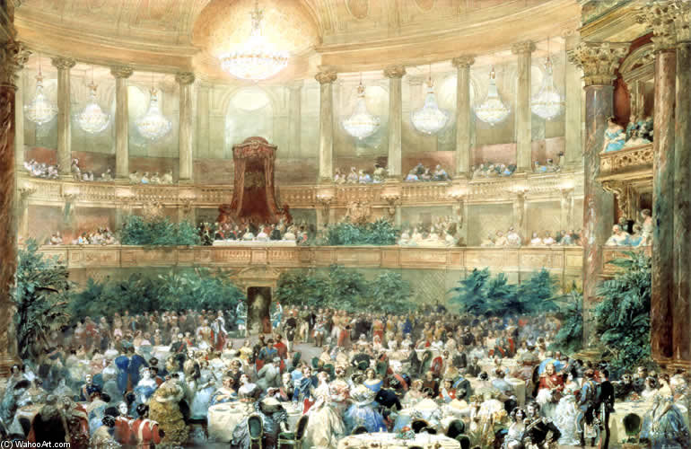 Buy Museum Art Reproductions Visit Of Queen Victoria To Paris by Eugene Louis Lami (1800-1890, France) | ArtsDot.com