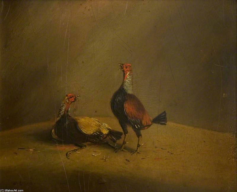 Buy Museum Art Reproductions Cockfighting - by Henry Thomas Alken (1785-1851, United Kingdom) | ArtsDot.com