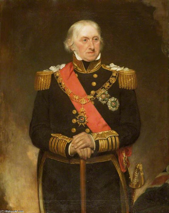 Order Paintings Reproductions Admiral Sir Edward Campbell Owen - by Henry William Pickersgill (1782-1875, United Kingdom) | ArtsDot.com