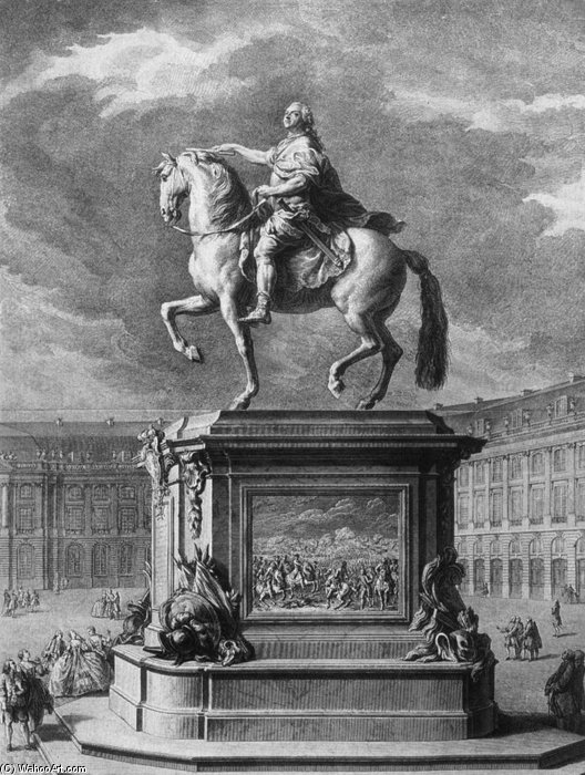 Order Artwork Replica Equestrian Statue Of Louis Xv At Bordeaux by Nicolas Gabriel Dupuis (1698-1771, France) | ArtsDot.com