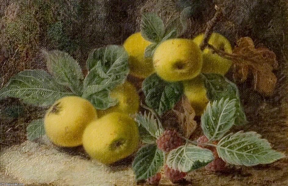 Buy Museum Art Reproductions Quince And Blackberries by Oliver Clare (1853-1927, United Kingdom) | ArtsDot.com