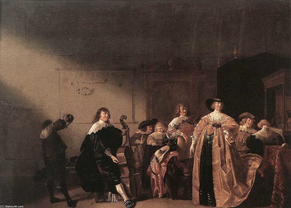 Buy Museum Art Reproductions Party Scene With Music by Palamedes Palamedesz (1607-1638, United Kingdom) | ArtsDot.com